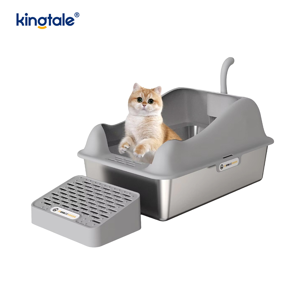 砂防止ペダル付き猫用トイレ