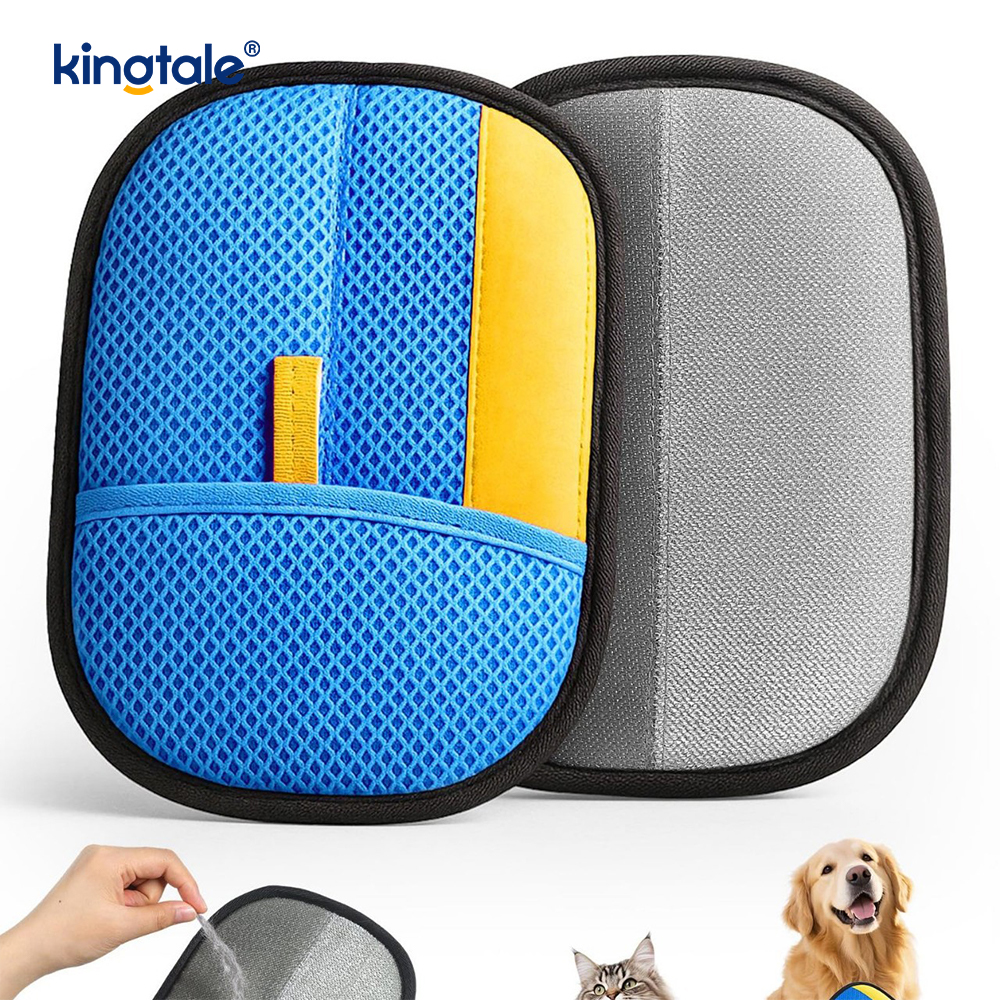 ペットの毛除去手袋猫と犬用新プロ 5 本指静電ペットの毛除去手袋