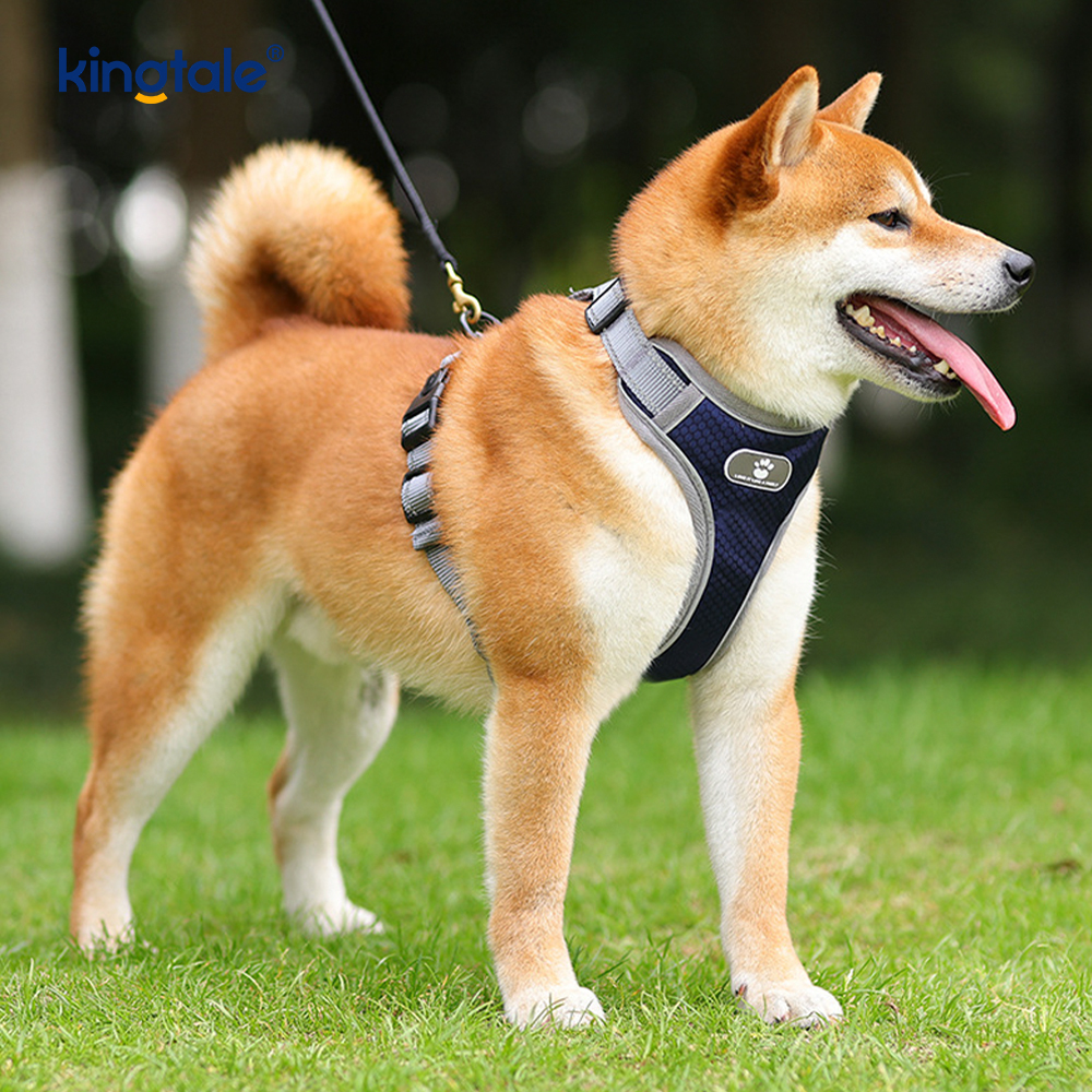 調節可能なソフトパッド入り引っ張り防止ペットハーネス反射犬オックスフォードベスト