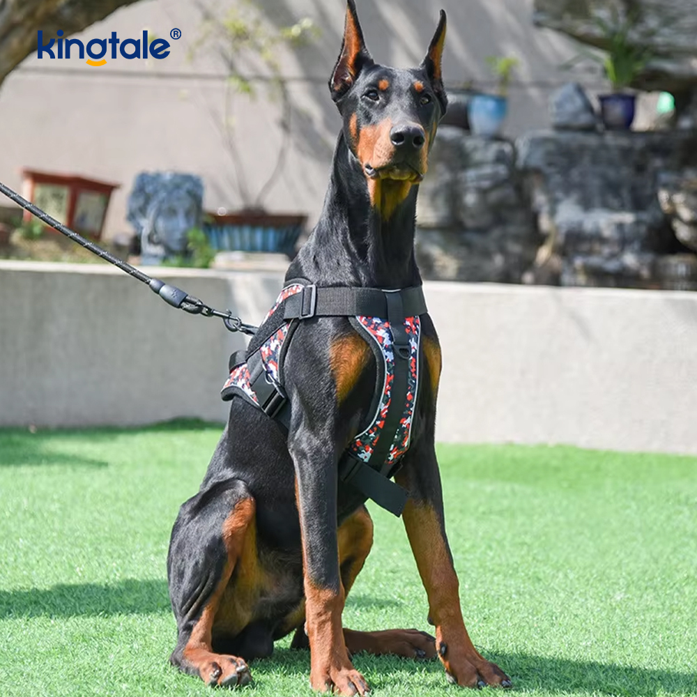 ヘビーデューティタクティカルノープル調整可能な反射ペットベスト犬用ハーネス