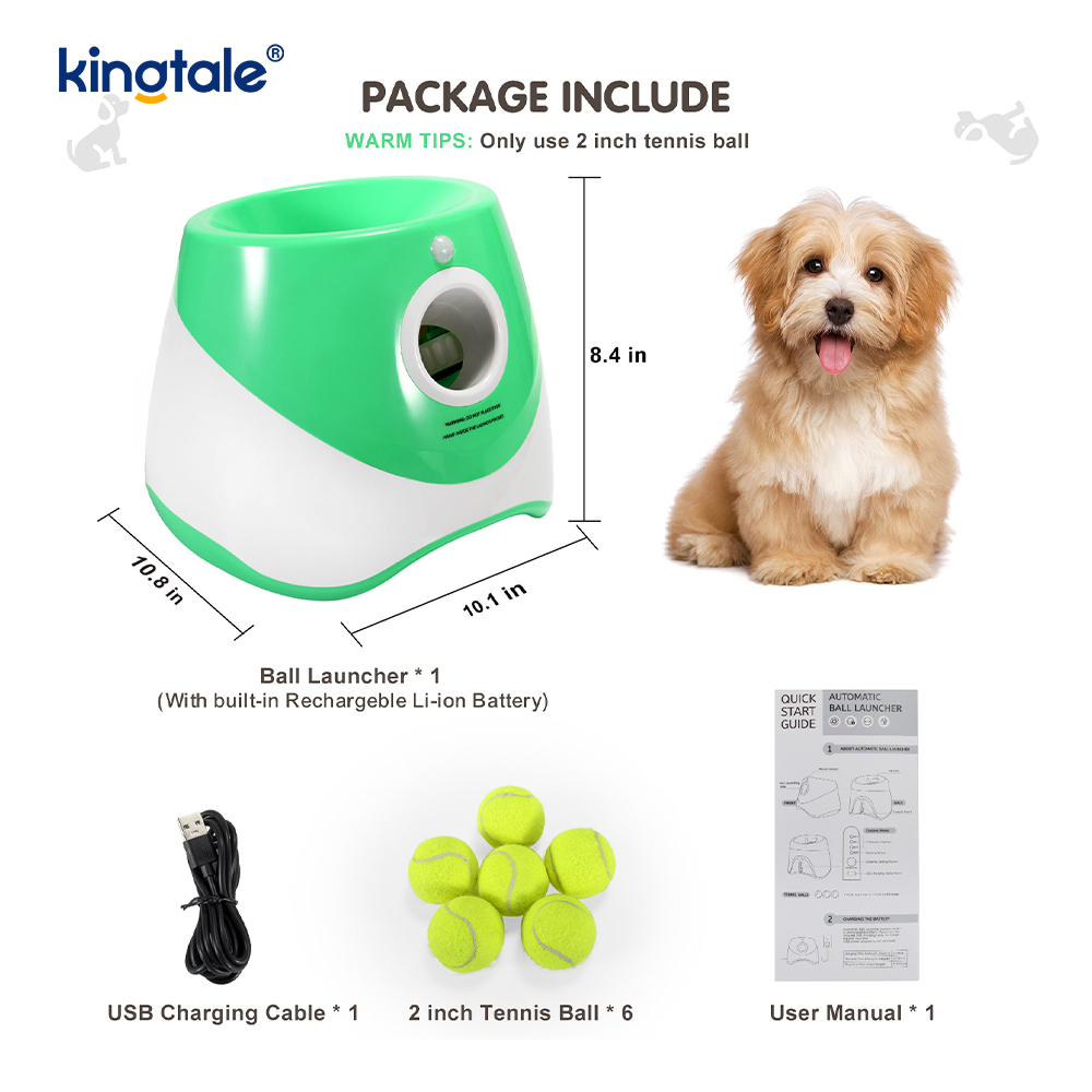 自動ボールランチャー 3 ミニボールテニス付き犬用おもちゃ屋外用