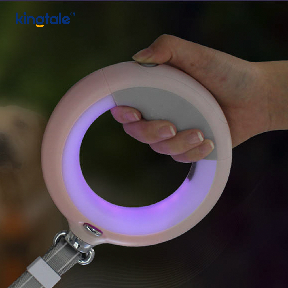 LED内蔵ウォーキング式リード 犬用引きリード ナイロン牽引ロープ
