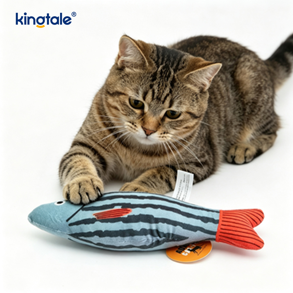 いろいろなリアルな魚が付いた、きしむ耐久性のあるマタタビ猫のおもちゃ