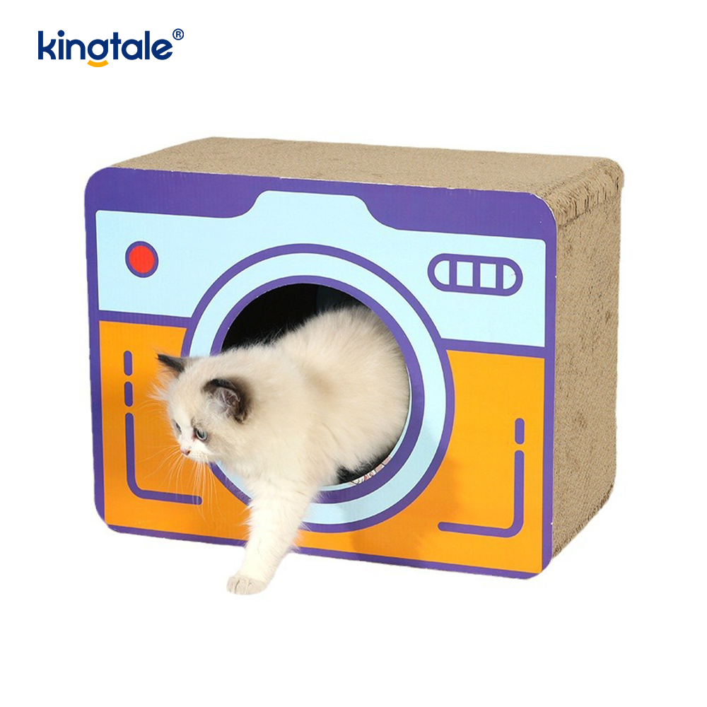 段ボール猫スクラッチャー屋内おもちゃイヌハッカ付き